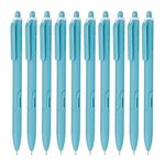 Hauser XO RT Retractable Ball Pen | Sleek Body & Minimalistic Design | Matt Finish & Solid Body Type | Low Viscosity Ink With Ultra Durable Tip | Blue Ink, Set Of 10