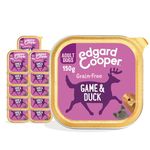 Edgard & Cooper Adult Natural Wet Dog Food - (Game & Duck, ‎11 x 150g cups) - Grain & Gluten Free, High in Protein & fresh meat, full of essential amino acids for healthy insides