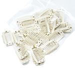 Yamel Blonde Hair Extension Clip,Wig Clips 30 Piece Kit 9 Teeth Metal Snap Clips for Hair Extensions