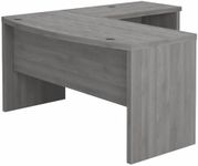 Bush Business Furniture Echo L Shaped Bow Front Office Desk in Modern Gray, Modern Computer Table for Home or Professional Workspace