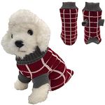 PetVogue Classic Cosy Sweater For Small Dogs/Puppies |Large (Back Length-14"), Red