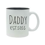 Daddy Established Est. 2022 11-Ounce Ceramic Sublimation Coffee Mug with Gift Box (Black)