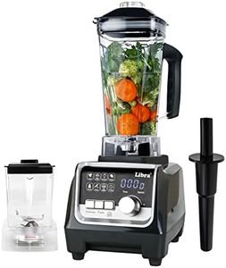 Libra 2200 Watt Digital Commercial Blender With 100% Copper Motor, 8 Pre-Set Function, Timer And 2 Bpa Free Jars | Heavy Duty Professional Blender Machine | Dry, Wet Grinder For Restaurants & Shops