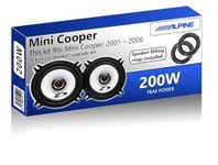 Cooper Speaker upgrade Front Door Alpine car speakers 5.25" 13cm 200W