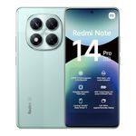 Xiaomi Redmi Note 14 Pro 5G smartphone, 8+256GB, Green, 200MP pro-grade AI camera, IP68, 45W turbo charging with 5110mAh battery, AI features(no charger included), 2 year Warranty