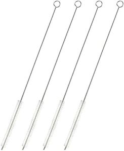 Juvale 4-Pack Metal Straw Cleaner - Extra Long Stainless Steel Brush for Cleaning Reusable Drinking Straws, Water Bottles and Pipes (12 in)