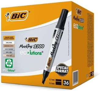 BIC Marking 2300 ECOlutions Black Permanent Marker Pens - Pack of 36