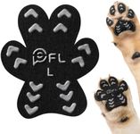 Anti-Slip Dog Paw Protector Pads for Senior Dogs, Dog Paw Black Stickers with Strong Traction on Hardwood Floor, Dog Essentials,12sets(48pcs) L (21-40lbs)