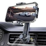 AiHiwvol Cell Phone Holder for Car Vent [Longest Hook] Never Blocking Vent Car Phone Holder with Swing Arm,Universal Car Mount Phone Holder Hands Free for iPhone 15 14 13 Pro Max, 4.0-7.2 inch Phones