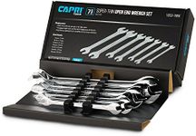 Capri Tools 11850-7MRK Super-Thin Open End Wrench Set, Metric, 6 to 19mm, 7-Piece