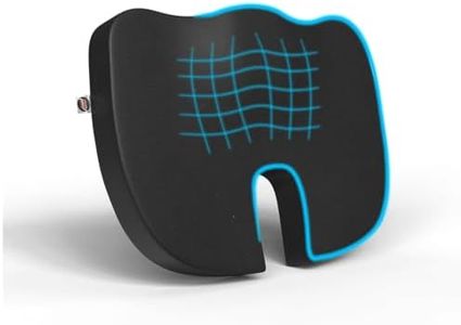 CareFoam Memory Foam Coccyx Seat Cushion for Tailbone Pain | 2 Years Warranty | Sciatica, Back Pain Relief - Orthopedic Chair Cushions for Sitting for Office Chair | Mesh Black