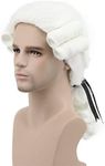 karlery Judge Colonial Wig Man Long