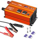KORKIE 750W Pure Sine Wave Car Power Inverter DC 12V to AC 110V Power Converter with QC 3.0 USB and Type-C Port for Home RV Cars Trucks Outdoor Camping Off Grid Solar Inverters