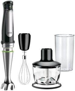 Braun MultiQuick 7 3-in-1 Immersion Blender with Food Processor – Powerful Handheld Electric Stick - Emulsifier for Chopping, Beating & Whisking - Ideal for Soup, Puree, Smoothies & More