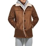 Calvin Klein Men's Faux Shearling Jacket, Cognac, XX-Large, Cognac, XX-Large