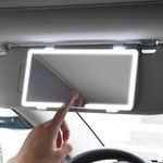 Upgrade Car Sun Visor Vanity Mirror,Big Led Car Mirror with 3 Light Modes & 80 LEDs,Rechargeable Car Makeup Mirror - Dimmable Touch Control,Car Light Up Mirror Universal for Car Truck SUV