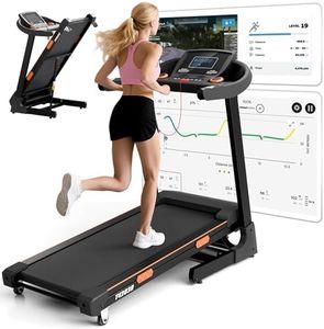 8.7MPH Treadmills for Home, 0%-15% Incline Walking Pad Treadmill with Auto-Folding, 3.5HP High-Power Motor Wide Running Area Supports Up to 300lbs User Weight, Bluetooth & Pulse Monitor