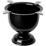 Quality Importers Stinky Cigar Ashtrays, Tall, Jet Black