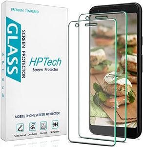 HPTech (2 Pack) Designed for Google (Pixel 3a) Tempered Glass Screen Protector, Anti-Scratch, Bubble Free, Case Friendly