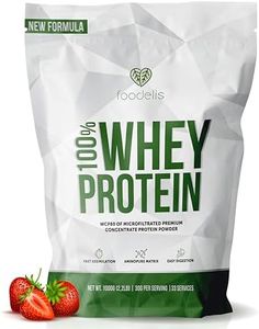 Foodelis Proteinas Whey 1000GR Fresa | 33 Dosis | Whey Protein con Aminoácidos Esenciales | Proteinas para Masa Muscular de Alta Solubilidad | Proteina en Polvo de Fácil Digestión y Absorción