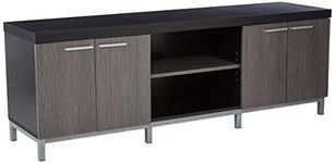 Monarch Specialties I 2590 Tv Stand, 60 Inch, Console, Media Entertainment Center, Storage Cabinet, Living Room, Bedroom, Laminate, Black, Grey, Contemporary