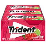 Trident Island Berry Lime Sugar Free Gum with Xylitol, 1 oz ℮ 28 g, 12 Pack