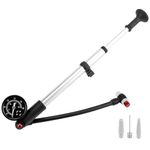 QWORK® Bicycle High Pressure Shock Pump (Max 300 PSI) with Anti-Leak Valve, Bike Pump for Fork, Rear Suspension and Tyre - for MTB/Road Bike