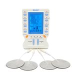 Tone-A-Matic Electronic Muscle Stimulator EMS and TENS –TAMTEC Sport 2 - 2 Channel unit – For Pain Relief, Muscle Building, and Massage – Has Various Pre-Set Programs including IFC, TENS, EMS, Micro-Current, Russian Stim, Active Recovery – 12 Adhesive Electrodes and Rechargeable Battery Included