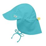 i play. Flap Sun Protection Hat - Aqua - 2-4 years