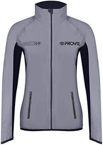 Proviz Women's REFLECT360 Lightweight Reflective Running Jacket Hi Visibility Jogging Coat UK18 / US14, Silver, 35