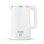 Tesora - Inspired by you Premium Electric Kettle | 1.8 Liter | Stainless Steel Inner Body | Auto Power Cut | Boil-Dry Protection | Cool Touch Double Wall | 1500 Watts |1-Year Warranty by Tesora| White