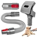 KEEPOW Pet Grooming Kit Compatible with Dyson Vacuum V7 V8 V10 V11 V15 - Pet Dog Brush Hair Vacuum Attachment with Extension Hose & Adapter - Ideal for Long/Medium Haired Dogs