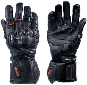 Raida Drift Evo Motorcycle Gloves | Full Leather | Carbon Fibre Knuckle | Superfabric Protection | Dual Velcro RaceFitLock |Track Inspired Riding Gloves (Red, XL)