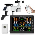 Urageuxy Weather Station with 8.3" Color Display, Wireless Weather Stations Indoor Outdoor with Rain Gauge, Wind Speed/Direction, Temperature Humidity Sensor, Forecast, Barometer for Home