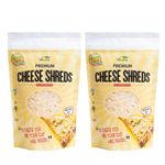 Veclan Vegan Cheese Shreds (Plant Based Cheese, Cholesterol-Free, Zero Animal Saturated Fat, Gluten-Free, Zero Trans Fat) All Purpose use - Pizza, Pastas, Sandwiches, Tacos, Nachos (PACK OF 2)