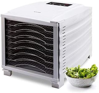 BioChef Arizona Food Dehydrator with 8 Stainless Steel Trays and 24hr Digital Timer. Fruit Dryer Machine + Non Stick Trays, Mesh Sheets and Drip Tray