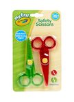 CRAYOLA My First Safety Scissors (Pack of 2) | Ouch-Free Scissors That Will Only Cut Paper | Features Two Different Cutting Patterns | Ages 3+