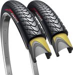 Fincci Pair 700x35c Tyres, 37-622, Foldable 60 TPI City Commuter Tyres with Nylon Protection – Pack of 2, Ideal for Road, Mountain, MTB, Hybrid, Touring, and Electric Bikes