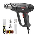 Heat Gun, TAKGIKO 2000W Heavy Duty Hot Air Gun Kit 50℃~650℃ Dual Temperature Settings with 6 Attachments Overload Protection for Crafts, Shrink Wrapping/Tubing, Paint Removing, Epoxy Resin…