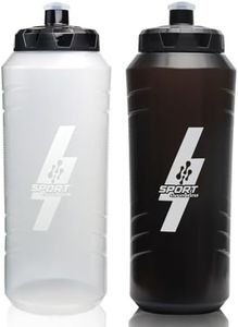 32oz Squeeze Water Bottle BPA Free for Hockey Football Basketball Outdoor and Indoor Sports Leak Proof 2 Set