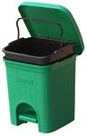 SIGNORA WARE Plastic 12 Liters Modern Lightweight Pedal Dustbin / Thrash Can Dustbins With Lid For Home Office / Non Garbage Smell / Unbreakable Single Mould / Heavy Duty (12Ltr Green)