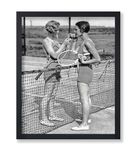 Poster Master Vintage Tennis Poster - Retro Girls Smoking Print - Cigarette Art - Sports Art - Fashion Art - Gift for Men & Women - Chic Wall Decor for Bedroom or Living Room - 11x14 UNFRAMED Wall Art