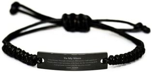 Keepsake Black Rope Bracelet for Ni