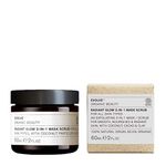 Evolve Organic Beauty - Natural Radiant Glow 2-in-1 Mask Scrub with raw cacao and Sweet Almond oil | Certified Natural Vegan Clean Cruelty-free Beauty (2 oz | 60 mL) - For Normal to dry skin