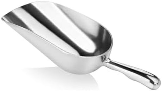 AIMALL Cast Aluminum Utility Scoop for Ice, Flour, and Rice - Sturdy and Durable Ice Scoop Available in Four Sizes: 1.97", 2.95", 3.94", and 4.92"