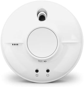 FireAngel Mains Smoke Alarm - SW1-R Mains Powered Optical Smoke Detector with Backup Battery - Wired, Interlinked Smoke Alarms for Home with Test Button and LED Indicators - White