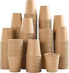 [300 Pack] 3 OZ Kraft Paper Cups, Disposable Bathroom Cups, Small Mouthwash Cups, Hot/Cold Beverage Cups for Home, Kitchen, Stores