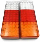 2Pcs 12-24V 75 LED Rear Trailer Tail Lights Caravan Truck Boat Pair Kit