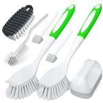 Holikme 7Pcs Dish Brush Set, Washing Up Brushes, Dish Brush&Bendable Clean Brush&Grout Tile Brush&Scouring Pad for Pot Pan Sink