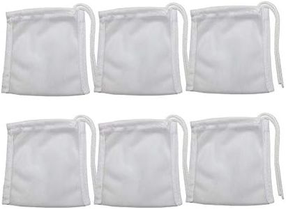 DEECOOYA QIHYCUF 6 Pack Small Sized Filter Bags for Activated Carbon,3 by 4 inches High Flow Aquarium Mesh Media Filter Bag Fish Tank Filter Bags